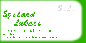 szilard lukats business card
